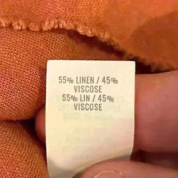 Aerie Linen Spaghetti Strap Flowy Cropped Tank Blouse Size Medium V-Neck Ruffle - Picture 6 of 8